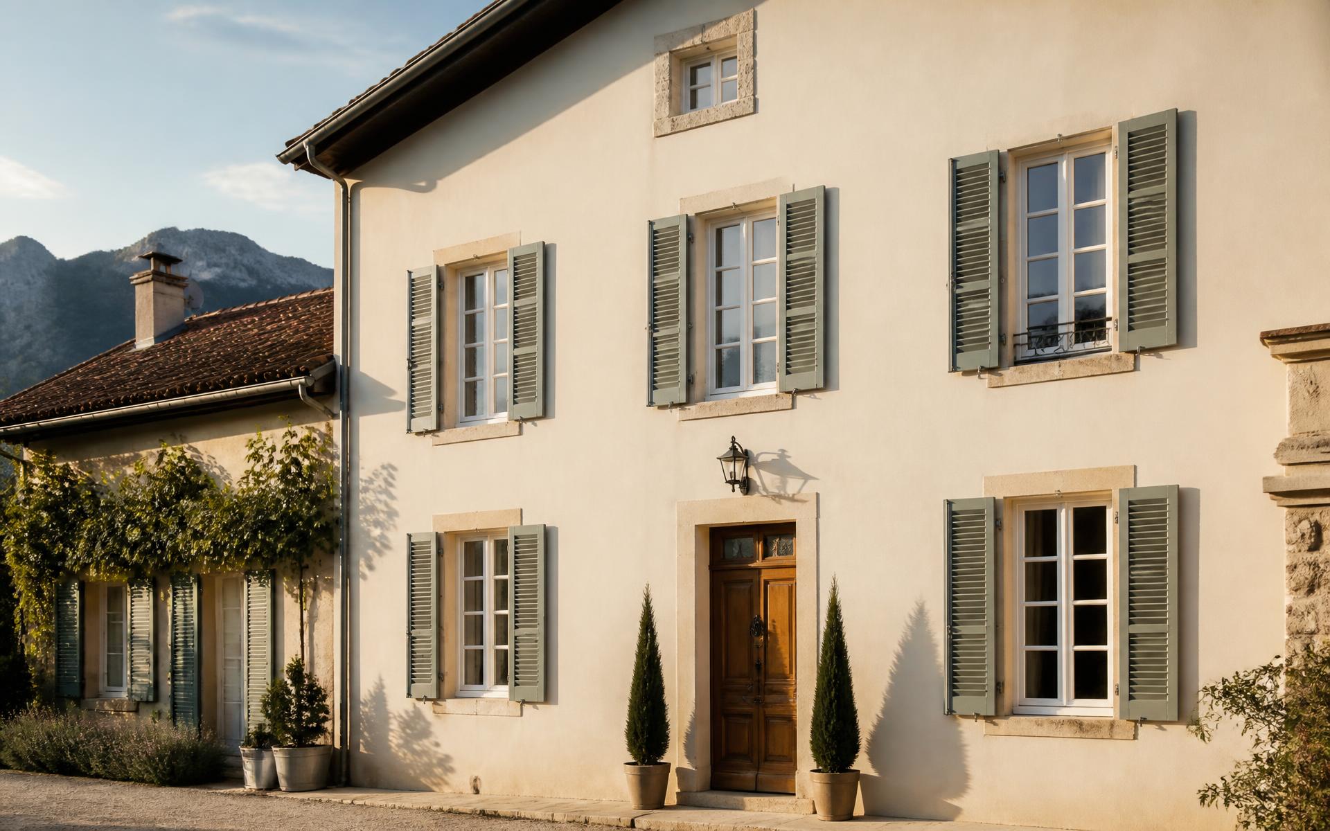 Façade rénovée par RP Reinhart en fin de journée